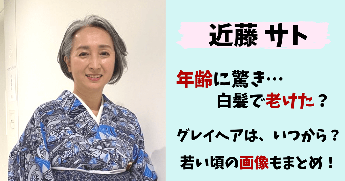 近藤サト,グレイヘア,白髪,老けた,劣化,いつから,理由,若い頃,昔,画像,おばあちゃん,年齢,何歳