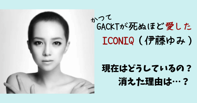 ICONIQ,アイコニック,伊藤ゆみ,GACKT,元カノ,彼女,現在,今,韓国,整形,消えた,干された