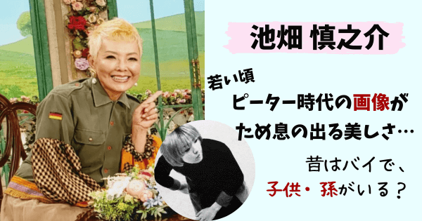 池畑慎之介,ピーター,しんのすけ,昔,若い頃,画像,ゲイ,バイ,性別,子供,孫