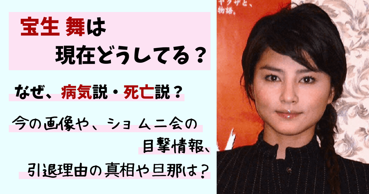 宝生舞,現在,今,病気,乳がん,ショムニ,画像,今の姿,引退理由,干された,消えた,最新,旦那,子供,結婚,目撃情報