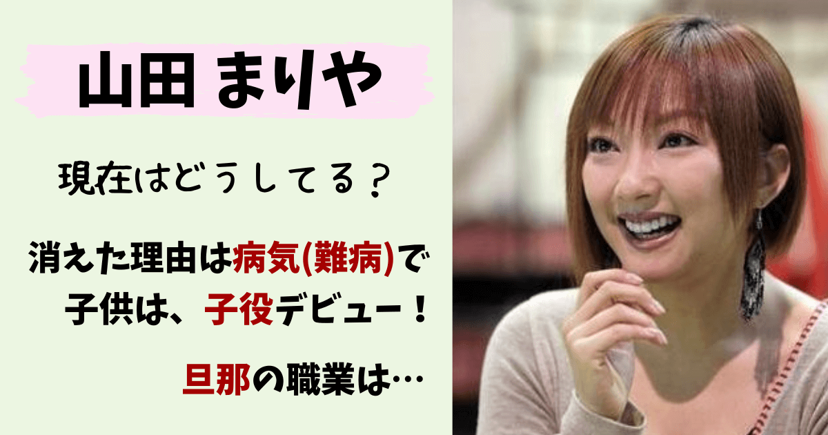 山田まりや,結婚,現在,今,病気,クローン病,子供,息子,子役,旦那,夫,草野とおる,草野崇徳,ムネ君,画像,仕事,職業,消えた